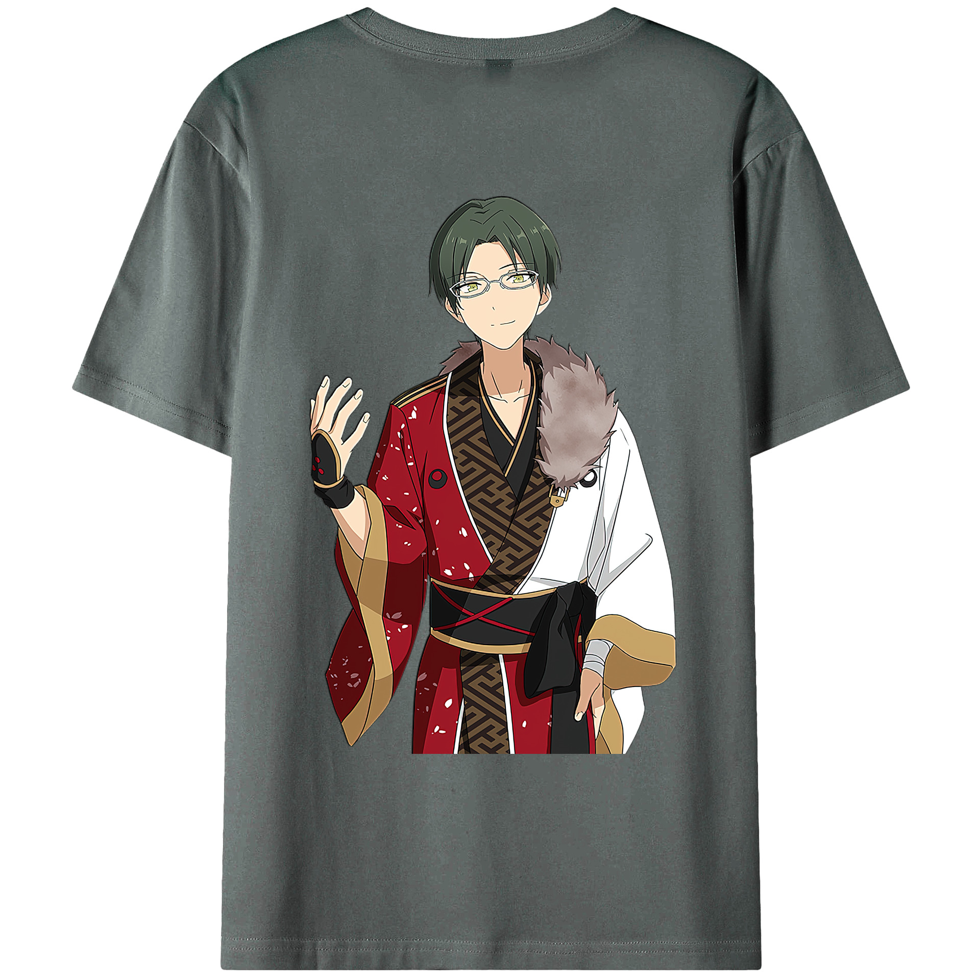 （画像用） あんさんぶるスターズ! Ensemble Stars 綿100％ メンズ半袖Tシャツ（バックプリント） 通気性